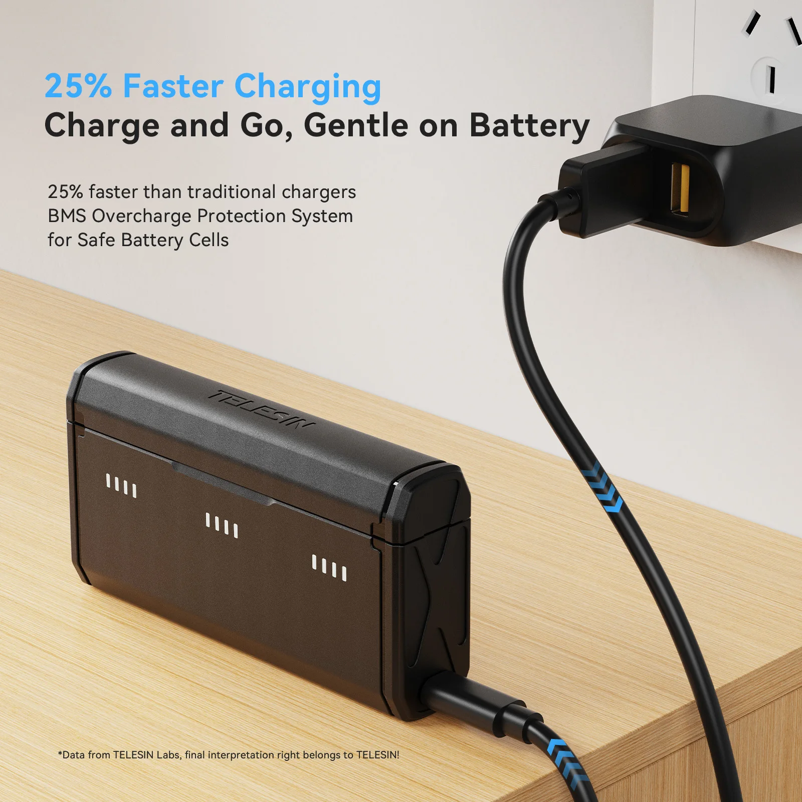 TELESIN Portable Fast Charging - Gopro Action Camera Hero 13 Black recension och pris